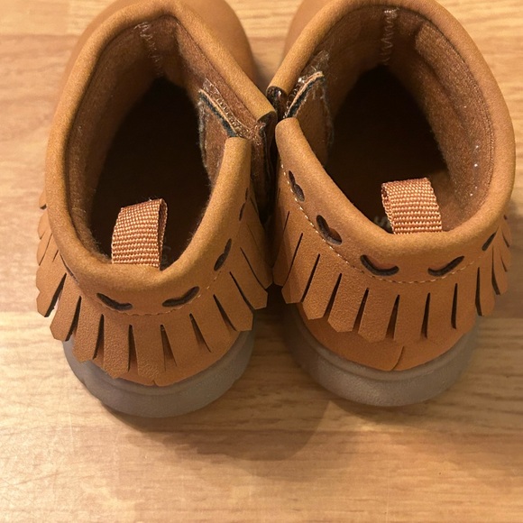 Carter's Tan Suede Fringe Boots - Picture 2 of 9